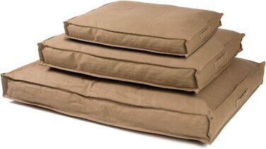 JAMAXX Преміум подушка для собак - ортопедична, з піною з пам'яті, знімний водонепроникний чохол, собаче ліжко з канвас-чохлом PDB1007 (L) 120x90, кавово-коричневий колір, розмір L (120 x 73 x 30 см)