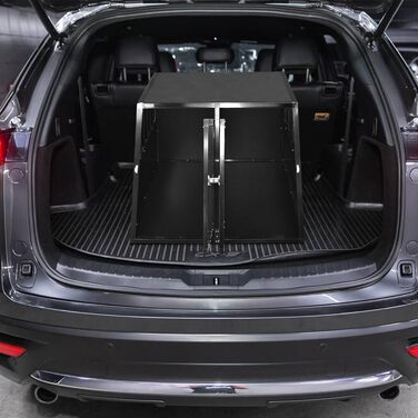 Алюмінієва переносна коробка для собак Defacto – міцна переноска для тварин, 89x69x50 см (Чорний)