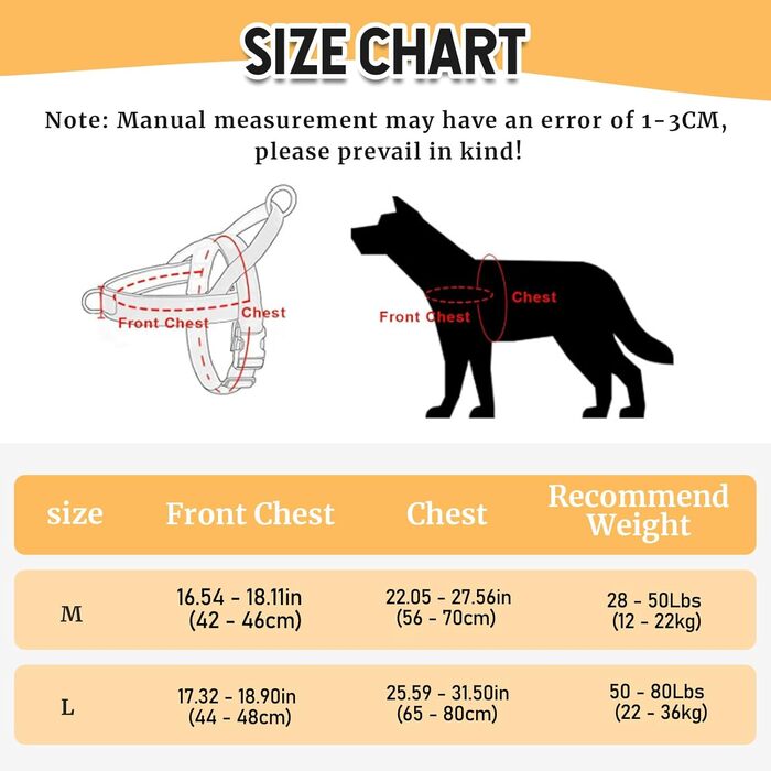 Шлейка для собак, антинатяжна, світловідбиваюча, для середніх та великих собак, регульована, м'яка, дихаюча, для прогулянок та бігу (L), Style1-L