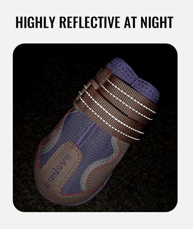 Чоботи для собак Truelove, водонепроникні, з світловідбиваючими ремінцями, зелені (4 шт., 4 розміри), рожеві