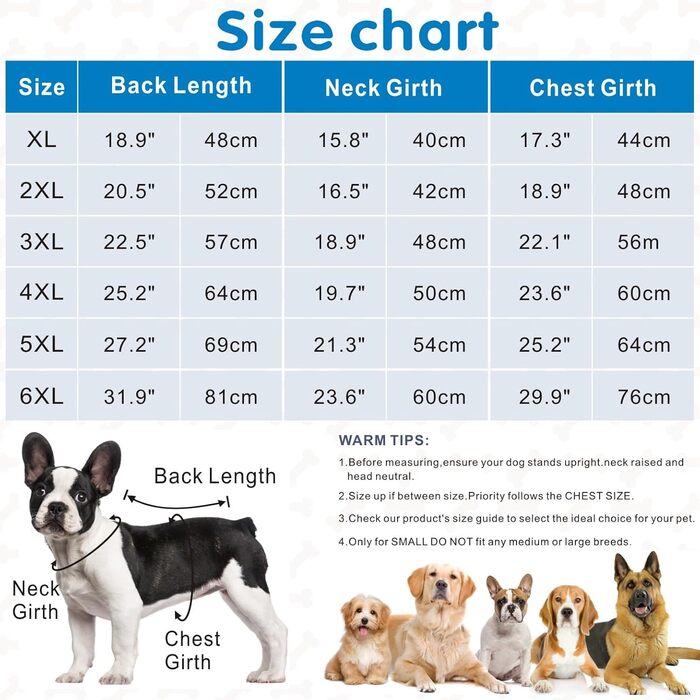 Водонепроникні куртки для собак, зимові теплі сорочки для собак, одяг для домашніх тварин з відбиваючими елементами, зимові куртки для собак, затишні костюми для снігу, куртка-жилет для маленьких, середніх та великих собак (блакитний, XL)