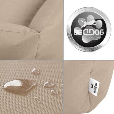 Ляжка для собак BedDog Zara, XL, 150x110x28 см, бежевий (NAMIB-SAND), знімний, пральний чохол