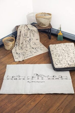 Килимок для собак David Fussenegger 'My Best Friend', 80 x 120 см, фетр, сірий