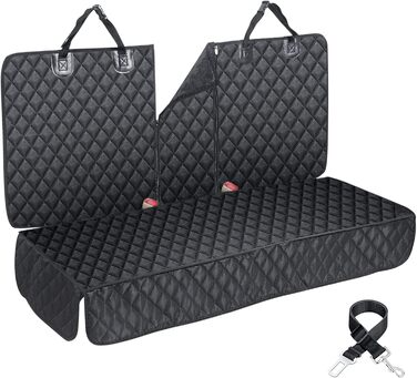 Водонепроникна накидка для автосидіння ISOFIX ANOSOSPECIAL XL, захисна накидка для заднього сидіння авто для собак, універсальна для SUV, чорна, стійка до подряпин