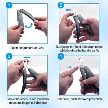 Набір для догляду за нігтями домашніх тварин 3-в-1: тример, пилка, гребінець. Підходить для собак та котів будь-якого розміру. З нержавіючої сталі, професійний, портативний