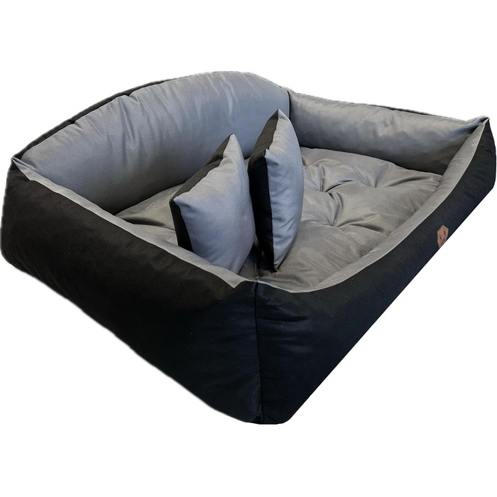 Ортопедичне ліжко для собак Dogs4Life: м'яке, миється, для собак маленьких, середніх та великих (S-XXL, сірий)