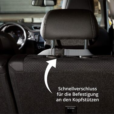 Кришка для автосидіння для собак Pointer, 125 см, сіра - захист заднього сидіння, водонепроникна, миється до 95°C