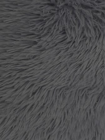 Кругле ліжко для собак Normani - ергономічне, з високим бортиком, 80 см x 80 см x 24 см, колір антрацит