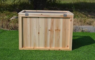 Клітка для дрібних тварин Mucola 60x35x42 см, 5-ярусна, дерев'яна, з відкидним верхом, для хом'яків, мишей