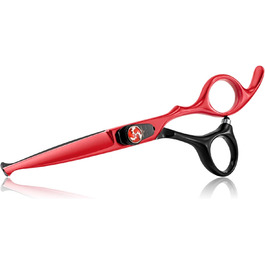 Професійна перукарська ножиця PURPLEBIRD 6 дюймів з нержавіючої сталі, безпечні закруглені кінчики, для дітей та початківців, ідеальний зріз вдома. Червоний