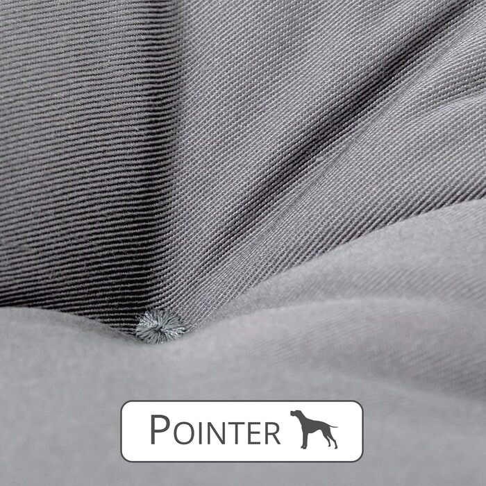 Pointer ортопедичне ліжко для собак середніх порід 70x60 см, світло-сіре, міцне, без запаху, для дому та вулиці, пране до 95°C, вироблено в Німеччині