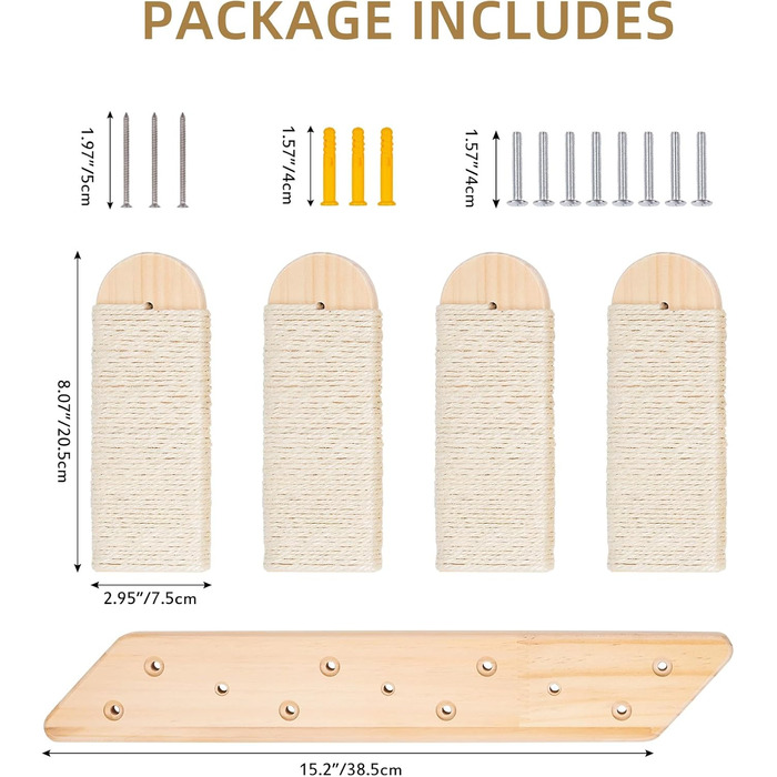 Сходи для котів DaizySight: 4-ступенева кріпиться до стіни, для лазіння, ігор та відпочинку