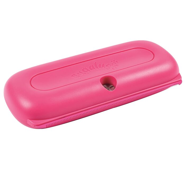 Щітка Bugalugs для грумінгу собак, котів та коней - інструмент для догляду за шерстю, широка плоска щітка, рожева