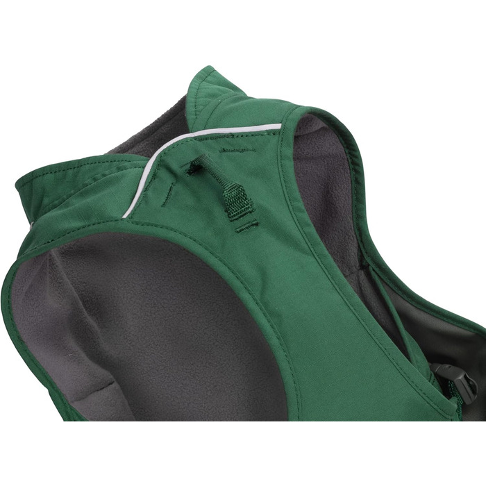 RUFFWEAR Overcoat Fuse – комбінований утеплений жилет і шлея для собак, з флісовою підкладкою, розмір S, зелений