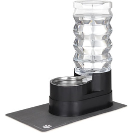 Автоматичний поїльник для тварин Sfozstra, нержавіюча сталь, водонепроникний піддон, підвищений край, для котів та собак (з залізом, 9л)