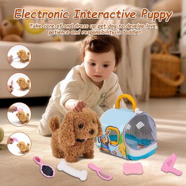 Інтерактивна іграшка-кіт для дітей: реалістичний плюшевий кіт, що ходить та муркоче, білий, для дівчаток 3-7 років