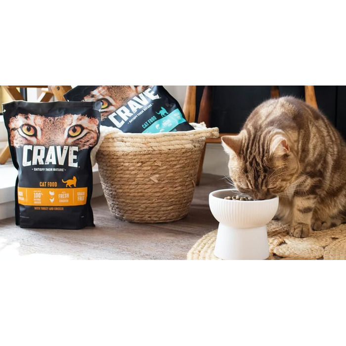 Сухий корм для дорослих котів Crave з індиком та куркою, беззерновий, преміум-клас, 6х750 г