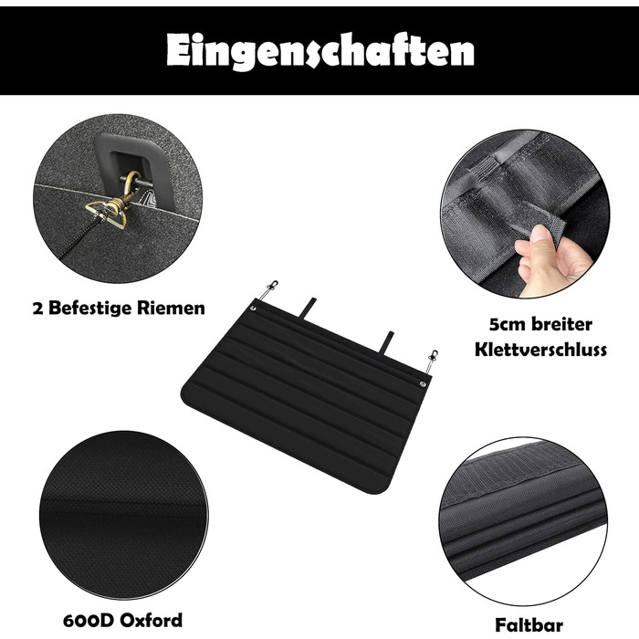 Захист для багажника автомобіля від собаки Big Ant, чорний, універсальний, для всіх сезонів