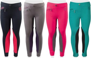 Дитячі штани для верхової їзди PFIFF Ella, 122 розмір, блакитно-чорний колір