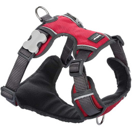 Шлея для собак Red Dingo, м'яка, розмір M, червона