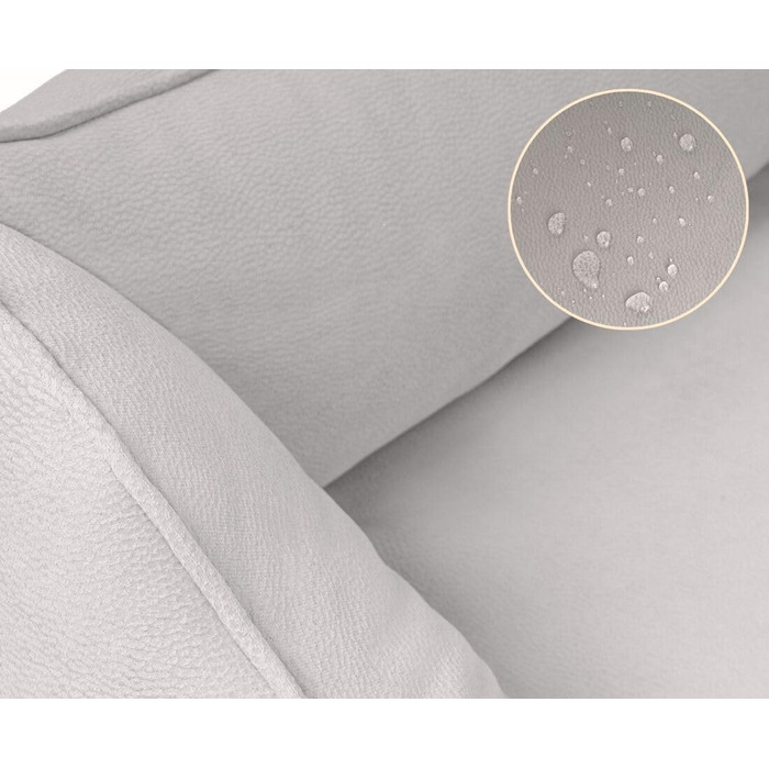 Ортопедичне собаче ліжко Knuffelwuff Oliver, M-L - М'яке, з ефектом замші, з Memory Foam, водовідштовхувальне, для собак маленьких та великих порід (120 x 85 x 25 см, Сірий)