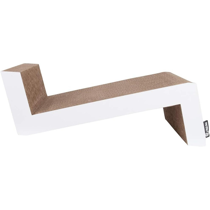 Диван-когтеточка District 70-4727 - когтеточка з гофрокартону, білий, розмір L (60 x 35 x 18 см)