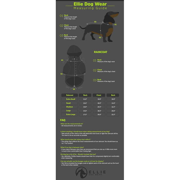 Дощовик для собак Ellie Dog Wear, водонепроникний, з капюшоном, блискавкою, кишенями, світловідбивними кнопками, регульований шнурок, розмір XS-XL, темно-синій