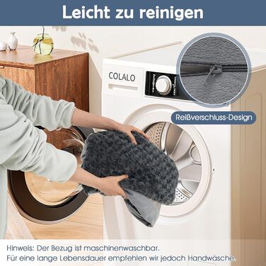 Ортопедичне собаче ліжко COSTWAY велике, диван для собак з подушкою, пінопласт, знімний та пральний чохол, підняті бортики, диван-ліжко для великих та середніх собак, сірий (XXL-135 x 91 x 18 см)