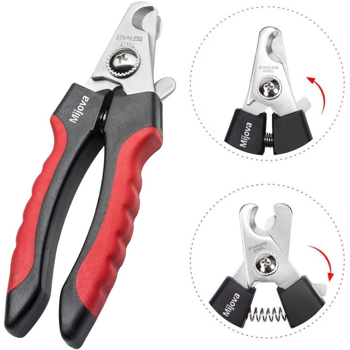 Професійний кусачки для нігтів собак та котів, рожевий, з захистом від надмірної обрізки