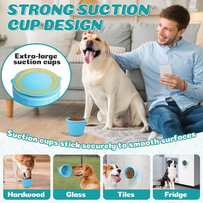 Лежанка-лялька для собак, 2 шт., зелена, розмір S, для заспокоєння, повільний годівник, нековзний лежак з силікону для собак маленьких, середніх та великих порід, BPA-free