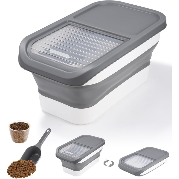 Контейнер для корму для собак Zawaer, 5 кг, з кришкою та ложкою для годування