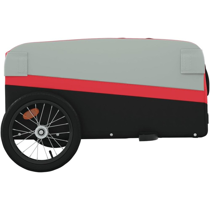 Дитячий причіп-транспортер для собак, велосипедний причіп чорного та червоного кольорів, 45 кг, сталь, для щоденного транспортування, легко монтується