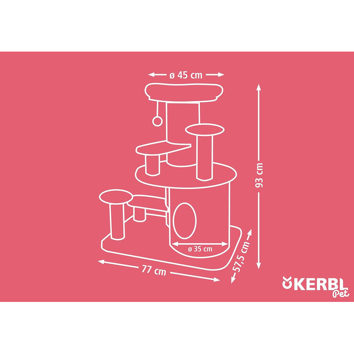 Дряпак для котів Kerbl Oldie, модель 81596