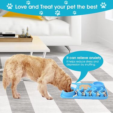 Килимок для собак VOOWO 3 в 1 Slow Feeder, миска для собак, килимок для повільного годування з присосками для собак та котів