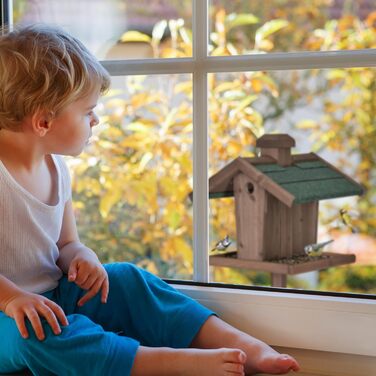 Дерев'яний годівничка для птахів Relaxdays з підставкою, силосом, водостійким дахом, для саду, 137x68x55 см, коричнево-зелений