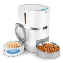 Автоматичний годівниця для котів та собак WellToBe Smart з Wi-Fi, таймером, функцією запису звуку та керуванням через додаток, чорний