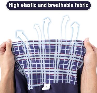 Корпусний костюм для собак після операції Heywean з блискавкою, блакирий в клітинку. Підходить для собак після кастрації, для собак після операції, ергономічний костюм для відновлення.