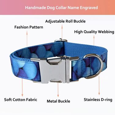 Персоналізоване собаче нашийник з металевою застібкою, індивідуальні жетони для тварин з гравіюванням імені, номера телефону та адреси