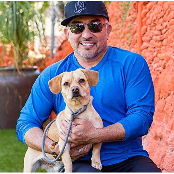 Повідок для собак Cesar Millan 2в1 – нашийник і повідок, міцний водостійкий шнур 120 см, Ø1,2 см, сірий, для дресирування