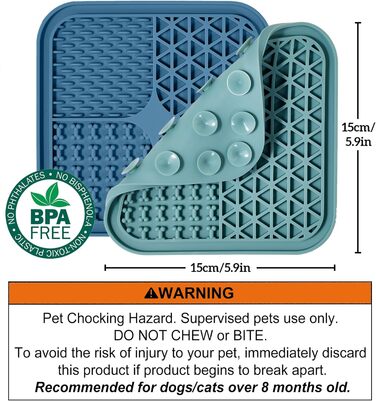 Лежанка-лікувальна килимок OHMO Schleckmatte для собак великих порід, цуценят та котів - 2 шт. Милий дизайн кактуса, для зняття тривоги та повільного годування, харчовий силікон (Кораловий&Вишневий)