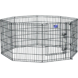 Вольєр для собак MidWest Homes for Pets, металевий, 61x107 см, з дверима, чорне покриття
