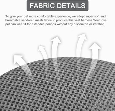 Шлейка для котів Skmeditec Katzengeschirr - безпечна, з відбиваючими смугами, розмір L, сіра