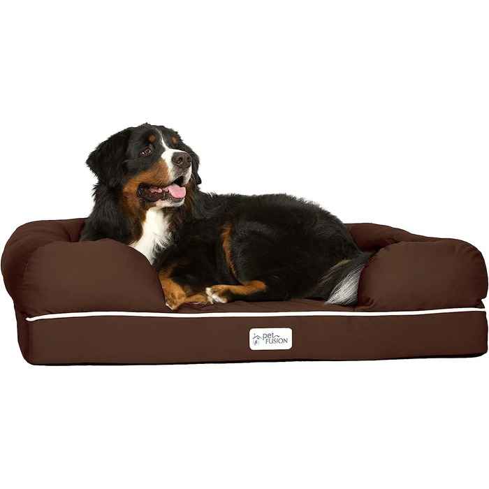 Крісло-лежанка для собак PetFusion Kleines Hundebett з Memory Foam (шоколадно-коричневий, 112x86x25 см)