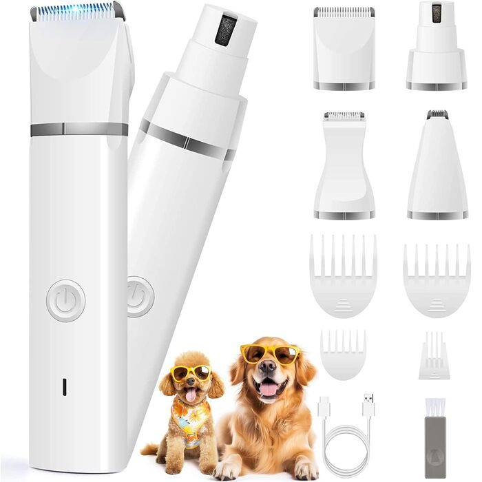 Професійний тример для собак Paw Trim Pro: безшумна водонепроникна машинка для стрижки шерсті на лапах, навколо очей, вух та обличчя (набір)