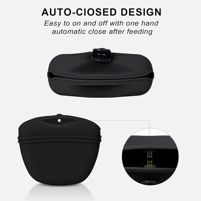 Набір для дресирування собак: клікер, сумка для ласощів з магнітними застібками, чорний