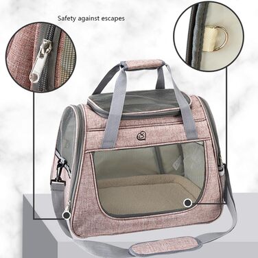 Транспортна переноска для котів Ruyiczb, чорна. Складана переноска для котів, переноска для подорожей, сумка-переноска для тварин