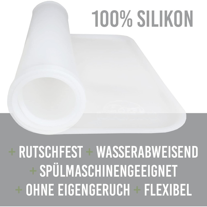 Силіконовий килимок під миску для собак та котів, 60x40 см, нековзний, прозорий