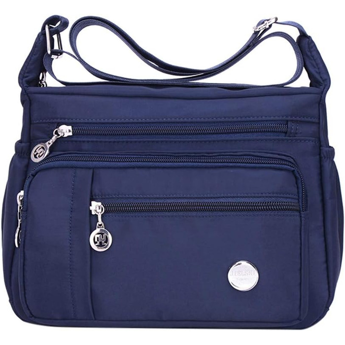 Сумка для собак маленьких порід 2023, нейлонова, зручна для носіння на плечі, велика місткість, водонепроникна, з шкіряними ремінцями та застібкою, темно-синій колір