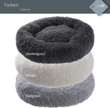 Кругле собаче ліжко з антиковзким покриттям, колір та розмір на вибір, діаметр 120 см, темно-сірий