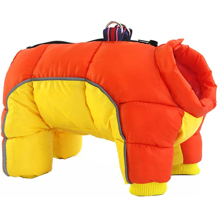 Зимові куртки та пуховики для собак: тепла бавовняна куртка для собак XL, водонепроникна, помаранчевого та жовтого кольорів